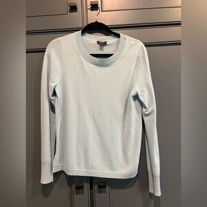 J. Crew Cashmere Sky Blue Crew Neck Sweater - M